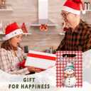 Winter Snowman Cutting Board, Christmas Gifts for Women, Snowman Kitchen Decor, Xmas Let it Snow Red and White Buffalo Plaid Decorative Bamboo Cutting Chopping Boards for Kitchen (11.2"L x 7.6"W)