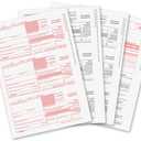 1099 NEC Forms 2024, 1099 NEC Laser Forms IRS Approved Designed for QuickBooks and Accounting Software 2024, 4 Part Tax Forms Kit, 25 Vendor Kit – Total 38 (108) Forms