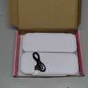 Tri-fold Vanity Mirror with Light,1X/5X/10X/20X/30X Makeup Magnifying Mirror with Lights,Rechargeable Travel Makeup Mirror with Foldable Stand,Dimmable in 3 Colors,Touch Control (White)