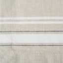 DII French Stripe Dining Table Collection Farmhouse Style Placemat Set, 13x19 Inches, Taupe/White, 6 Piece