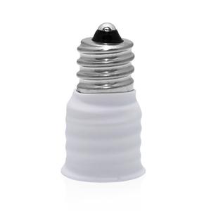 (2pcs) E12 to E14 Adapter Converter, Candelabra Screw (E12) to Small Edison European Screw (E14) Socket Reducer (White)