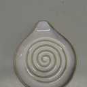 LAUCHUH Spoon Rest, Large Ceramic Spoon Holder for Kitchen Counter Spatula Rest Heat-Resistant Spoon Rest for Stove Top Cooking Utensil Holder, Farmhouse Kitchen Dcor for Mother's Day, Cream, 5 Inch