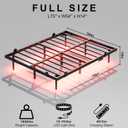 LUKIROYAL Floating Bed Frame Full Size with Smart LED Lights and Charging Station - Modern LED Bed Frame with Lights, Easy Assembly, No Box Spring Needed, Floating Beds
