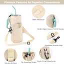 2 x CONTAIL 2 in 1 Water Bottle Carrier Bag for 30/40 oz Tumbler with Handle/no Handle, Bottle Pouch Holder with Adjustable Shoulder Strap, Multifunction Accessories Pocket & Carabiner