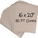 Heavy-Duty Chipboard Sheets 16 x 20 in - 80 PT (2mm) Thick - 20 Large Sheets of Chip Board for Binding Covers, Book Boards, Backing and Crafts - Sturdy Alternative to Thin Cardboard Sheets