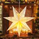 Paper Star Lantern - White Star Lampshade for Wedding, Christmas, Birthday Parties & Home Decor