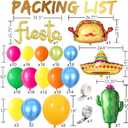 Cinco de Mayo Fiesta Balloon Arch Kit, 171Pcs Rainbow Colors Balloon Garland for Mexican Fiesta Party Decorations Hawaii Tropical Luau Birthday Party Backdrop Inflatable Cactus Taco Carnival Balloons, 31.5"X15.75"