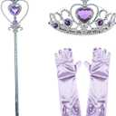 Little Girls Mermaid Princess Costume for Girls Dress Up Party with Gloves,Crown Mace 3-10 Years