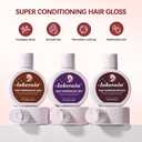 2 x Super Conditioning Hair Gloss for Brown or Red Hair, Shine-Enhancing & Frizz Control, No Bleach, Boosts color, Hydrates & Nourishing Hair Gloss for All Hair Types, 3.38oz (Gentle Brown)