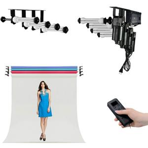 Fotoconic 4 Roller Motorized Electric Wall Ceiling Mount Background Support System with Remote, One Size