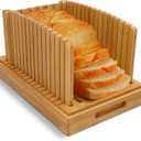 Bread Slicer For Homemade Bread - Compact Sourdough Bread Cutter - Adjustable Homemade Bread Slicer Guide With Crumb/Serving Tray- Easy To Clean Bread Slicer For Sourdough Rounds - Sourdough Slicer
