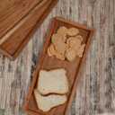 NIRMAN Acacia Wood Rectangular Wooden Platters for Home Decor, Food, Vegetables, Fruit, Charcuterie, Appetizer Serving Tray (13" x 5.5" x 0.75") (Set of 3)