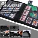 9-Pocket Trading Card Binder Album for Top Loader Cards – Holds 252 Cards, Compatible with 3" x 4" Sleeves, Card Holder for PTCG, Sports, TCG, Yu-Gi-Oh, MTG (Green)