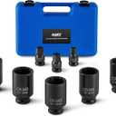 Orion Motor Tech 8pc Axle Nut Socket Set, 1/2 in Drive Metric 12 Point CRMO Axle Nut Impact Socket Set, ExtraDeep Spindle Axle Nut Sockets with Storage Case, 14mm 17mm 19mm, 30mm 32mm 34mm 35mm 36mm