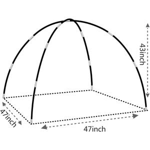 Kids Tent Replacement Poles - Fiberglass Poles for Indoor & Outdoor Play Tents, Suitable for Boys and Girls Tent, Length 112in(S) (Small)