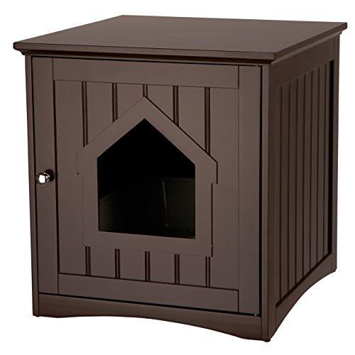 TRIXIE Small Litter Box Enclosure - Indoor Furniture for Cats - Use to Cover Litter - Add a Bed for a Retreat - Brown