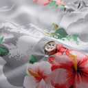SSLR Pack Hawaiian Shirt for Men Flamingo Short Sleeve Casual Button Down Shirts Summer Beach Shirt (Gray, L)