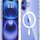 SUCGLES for iPhone 16 Plus Case with MagSafe, N56 Ultra Strong Magnet, 12FT Drop Protection, Anti-Yellowing, Magnetic Slim Phone Case, Crystal Clear