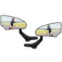 Homieway Bike Mirror 2 PCS,HD Glass Bicycle Mirrors for Handlebar Mount, Bar End Bike Rear View Mirror, Scratch Resistant Handlebar-Mirror for E-bike, Cycle Rearviewmirror (0.55-0.78")