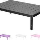 WALI Computer Monitor Stand for Desk, Adjustable Laptop Riser, Desk Monitor Stand Underneath Storage for Office, School Supplies (PTT001-B), 1 Pack, Black