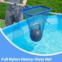 Pool Cleaning Kit with Pole with Brush and Net, Telescopic Pool Pole | 16 ft Pool Brush with Pole & Mesh Pool Skimmer Net with Pole, Pool Net and Accessories for Above/in Ground Spas & Hot Tubs