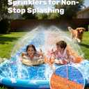 JOYIN 32.5FT Water Slide and 2 Inflatable Boards, Extra Long Double Lawn Heavy Duty Splash Mat Pad with Sprinkler for Kids Adults Backyard Summer Water Toy Outdoor Fun, Blue, Orange