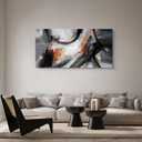 KLAKLA Large Wall Art - Abstract Canvas Wall Decor Modern Print Picture Artwork for Living Room Office Bedroom Home Decor - 40x20 Inches (Black)