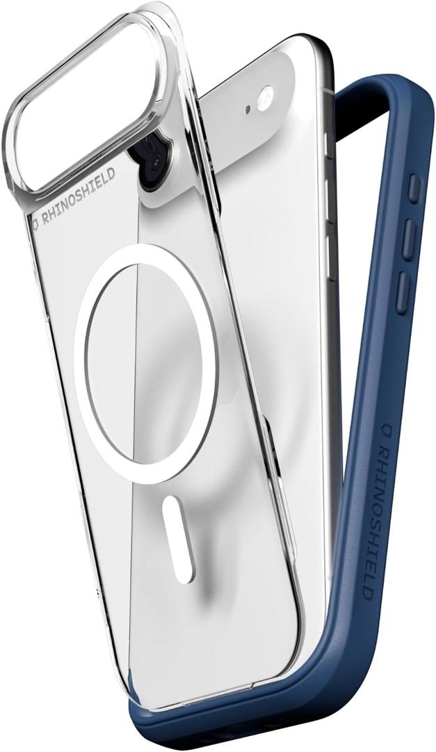 RhinoShield Phone Case Compatible with MagSafe for iPhone Air | Mod NX - Modular Protective Bumper Case with Backplate, Superior Magnetic, Military Grade Drop Protection - Navy Blue