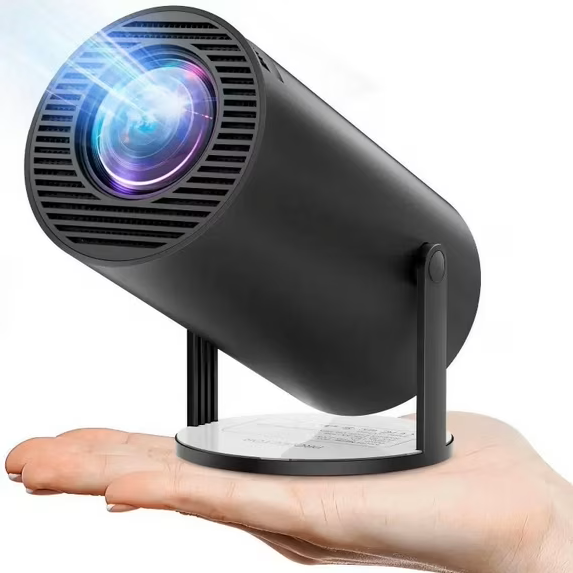 Upgraded Projector with WiFI 6 and Bluetooth Mini Portable Smart Video Theater 4K HD 1080P Outdoor Screen Movie Home TV Android Monitor PC Games 180° Rotatable Compatible for Laptop Tablet Computer