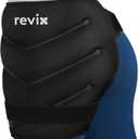 REVIX Extra Large Hip Ice Pack Wrap After Surgery, Reusable Gel Cold Pack for Hip Replacement Recovery, Sciatic Nerve, Cold Therapy Hip Flexor Compression Wrap, Black