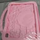 for iPad (A16) 11th Generation Case 11 Inch 2025 for iPad 10th Generation Case for Kids Girls 10.9 Inch Soft Silicone Flower Shockproof Protective Cover with Pencil Holder Handle Kickstand, Pink