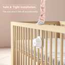 Crib Mobile for Girls - Pink and White Unicorn & Weather Theme, Mobile for Crib with 35 Lullabies & 3 Modes Music Box, Nursery Decoration for Infant Soothing & Sleep