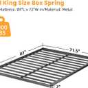 VIPSHOW 2 Inch California King Metal Box Spring with Round Corners - 3000 lbs Capacity, Low Profile Bed Slat Replacement Bunkie Board with Steel Slats, Noise-Free, Easy Assemble, Black, 83 x 71.5 x 2 inches