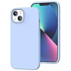 K TOMOTO Compatible with iPhone 13 Case for Women and Men, [Full-Body Protection] [Anti-Fingerprint] [Soft-Touch] Shockproof Soft Silicone Phone Case for iPhone 13 6.1", Light Blue