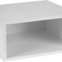 Niche Cubo Half Size Stackable Storage Organizer Cube- White Wood Grain