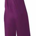 Womens Casual Sleeveless Strap Loose Adjustable Jumpsuits Stretchy Long Pants Romper with Pockets (Purple, XXL)
