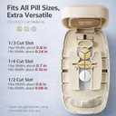 Premium Multi-Pill Cutter  Cut Multiple Large or Small Tablets at Once, Medical-Quality Stainless Steel Blades, Time-Saving Pill Splitter for Home, Care Facilities & Travel (White)