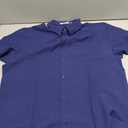 COOFANDY Men's Casual Button Down Short Sleeve Shirt Textured Summer Beach Vacation Shirt Navy Blue, M