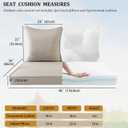 Outdoor Loveseat Cushion Set for Patio Couch/Sofa, 46 x 26 Inch Waterproof & Fade Resistant Patio Furniture Chiar Cushions with Removable Cover (Beige, 46''Lx26''Wx4''H-Loveseat Cushion Set)