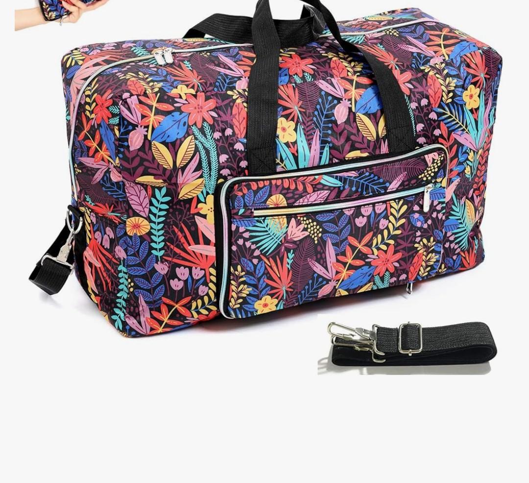 22" Foldable Large Travel Duffel Duffle Bag Sports Gym Tote Bag For Women Overnight Carryon Weekend Bag Shoulder Bag Water Resistant 22" Foldable Large Travel Duffel Duffle Bag Sports Gym Tote Bag For Women Overnight Carryon Weekend Bag Shoulder Bag Water Resistant