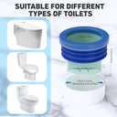 2pcs Toilet Flanges Wax Rings with Prevent Backflow Valve, Thick Wax Bowl Ring Fits 3.2-4 inch Waste Lines, Toilet Wax Ring Replacement Kit for Toilet Gas Odor and Watertight Sealing (Blue)