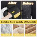 3 x Pet Hair Removal Glove - 2025 Upgraded Electrostatic Pet Hair Remover, Cat & Dog Hair Remover Tool for Couch, Furniture, Carpet, Car Seat, Clothing, Reusable Double Sided Cat Grooming Gloves (2pcs)