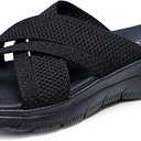 Skechers womens Summits - Fantasy Walk, Black/Black, SIZE 7.5