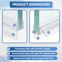 Pangda 4 Pack 1/2" x 39" Shower Door Seal Frameless Glass Shower Door Bottom Side Seal Strip Sweep Clear for Bathroom, Stop Water Leaks, Create a Water Barrier(H, M, D Type)