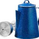 8 Cup Camping Enamel Coffee Percolator Made by Caddis Sports