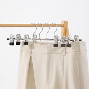 GoodtoU Skirt Pant Hangers 12 Pack  12 Inch Slim Metal Hanger with Clips for Shorts Skirt  Non Slip, Adjustable, Heavy Duty