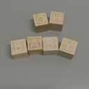 Baby Shower Wooden Block Decorations - OH BABY Sign Little Blocks, (Set of 6),for Baby Shower Party Table Centerpiece Decoration, Guestbook Keepsake