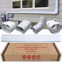 DuctlessAire Mini Split Line Set Cover Kit - Paintable Mini Split Cover for Air Conditioner and Mini Split AC/Heating System - Weather Resistant Protection - Easy to Install (White, 4" x 14 ft.)