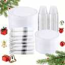 WELLIFE 350-Piece Silver Plastic Dinnerware Set - Disposable 10.25" Dinner Plates, 7.5" Dessert Plates, 9oz Silver Rim Cups & Cutlery for Weddings - 50 Guest Service - Elegant Disposable Silverware