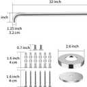 2 Pack 32 Inch Shower Grab Bar, ZUEXT SUS304 Stainless Steel Chrome Bathroom Grab Bar Handle, Shower Balance Bar, Safety Hand Rail Support, Handicap Elderly Senior Assist Bath Handle(1.25" Diameter)
